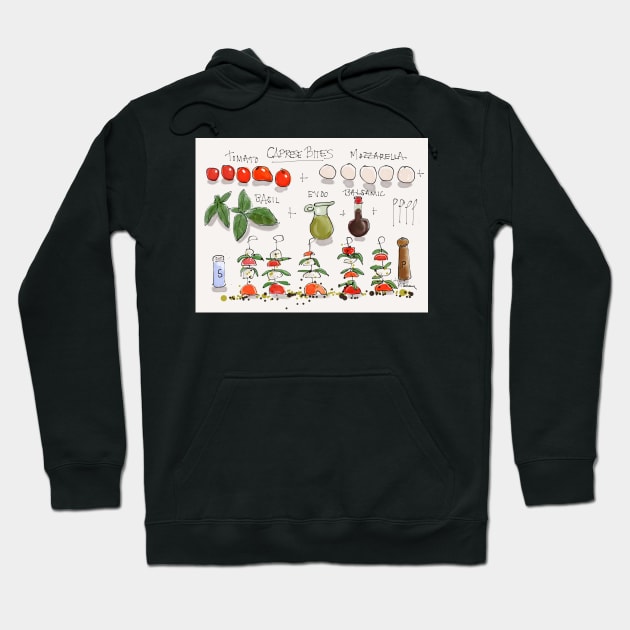 Caprese Salad Hoodie by kschowe